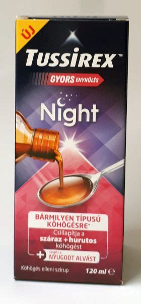 TUSSIREX NIGHT SZIRUP KÖHÖGÉSRE 120ML