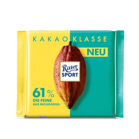 RITTER SPORT COCOA SELECTION 61 FINE DARK CHOCOLATE 100G Bonheur Home