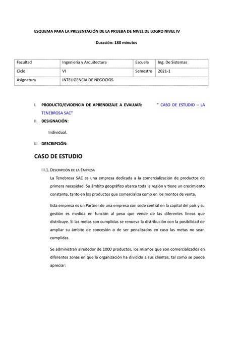 Formato Prueba DE Nivel DE Logro VI Ciclo Inicial ESQUEMA PARA LA