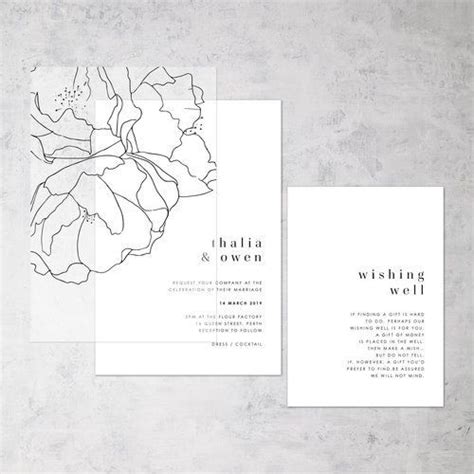 Minimalist Wedding Invitations Simple Wedding Invitations Wedding