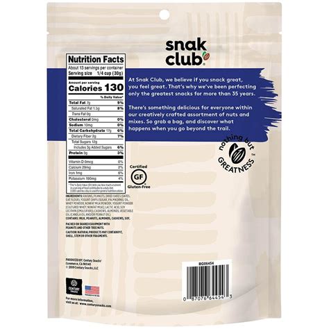 Snak Club Yogurt Trail Aif4 Mix Sweet And Salty Dried Dates Almond And