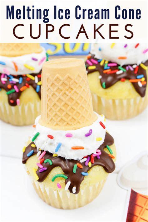 Melting Ice Cream Cone Cupcakes Recipe