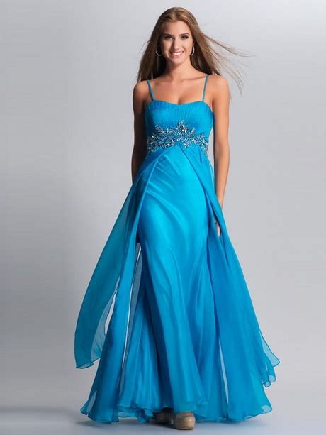 Abendkleid Lang Blau