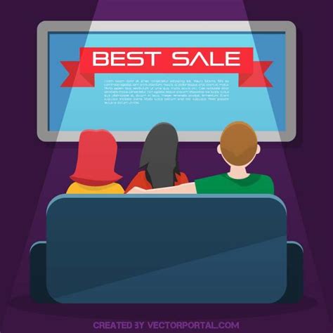 Family watching TV Royalty Free Stock SVG Vector and Clip Art