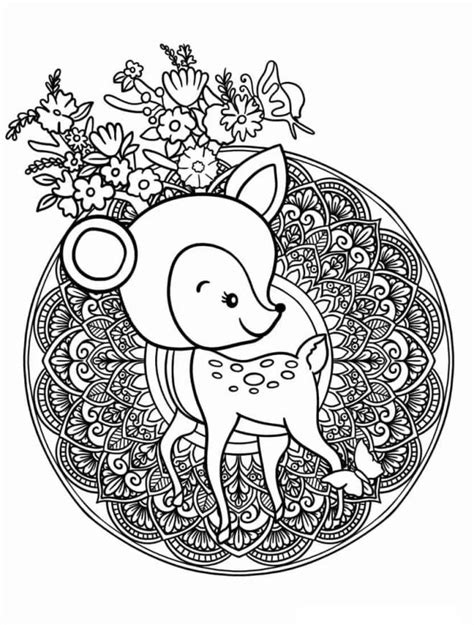 Coloriage Mandala faon dessin gratuit à imprimer