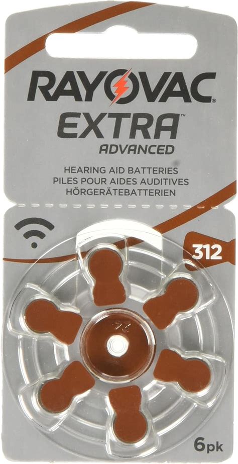 Rayovac Extra Advanced Hearing Aid Batteries Size Brown Tab Pr