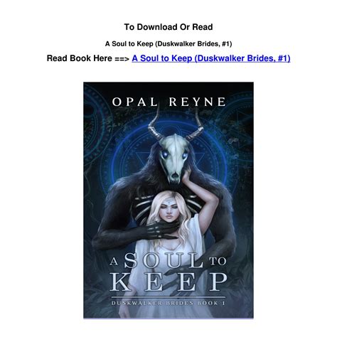 Epub Download A Soul To Keep Duskwalker Brides 1 By Opal Reynepdf