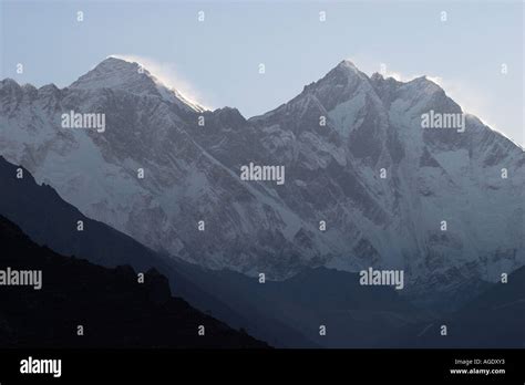 Everest and Lhotse Nepal Stock Photo - Alamy