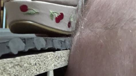 BBW CRUSH AND TRAMPLE UK BBW RED WEDGE ESPADRILLE COCK CRUSH