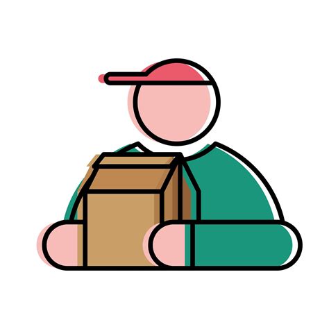 Food Delivery Man With Box Vector Design 2734218 Vector Art At Vecteezy