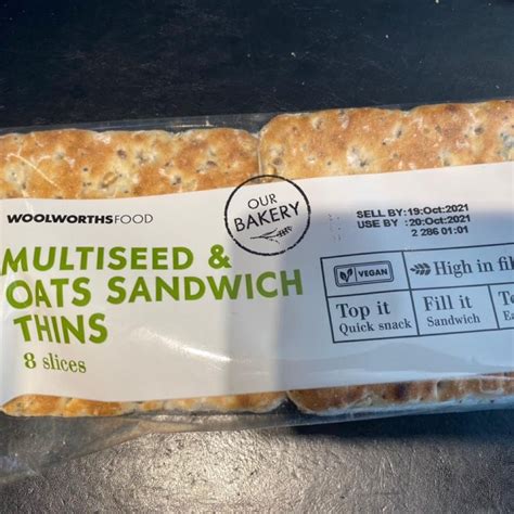 Woolworths Food Multiseed Oats Sandwich Thins Reviews Abillion