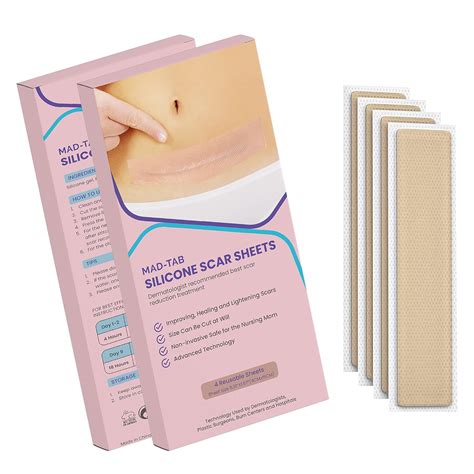 Amazon Madtab Silicone Scar Sheets Tape Strips Healing Keloid