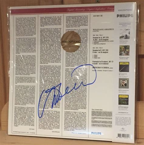 Popsike Signed By Mitsuko Uchida Mozart Piano Sonatas Philips