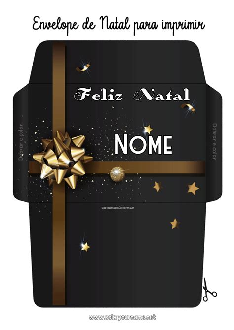 Nº De Colorir 3639 Presentes Natal Envelope