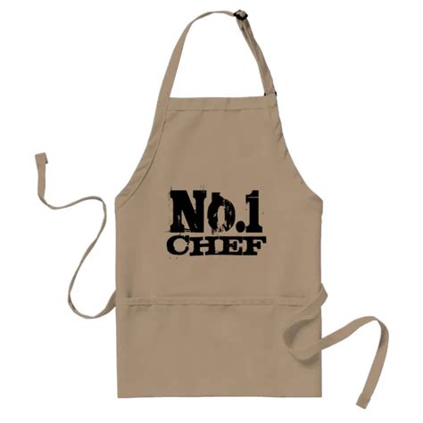 Number 1 Worlds Best Chef Aprons For Men Beige Zazzle