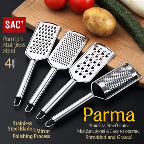 Promo PARMA Stainless Grater Parutan Keju Wortel Kentang Parut