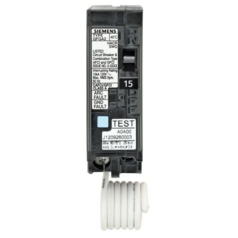 Siemens QF 15 1 Pole Dual Function AFCI GFCI Circuit Breaker Lowes