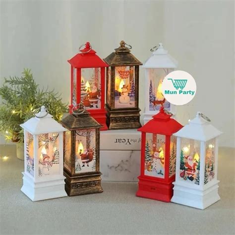 Jual Lampu Lentera Lilin Led Natal Hiasan Natal Christmas 13 Cm