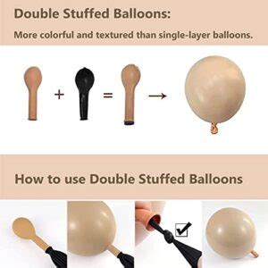 Nude Neutral Balloon Garland Arch Kit Pcs Tan Beige Double Stuffed