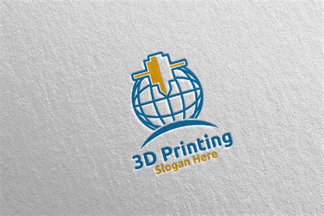 Global 3D Printing Company Logo Design Concept 61 Crella