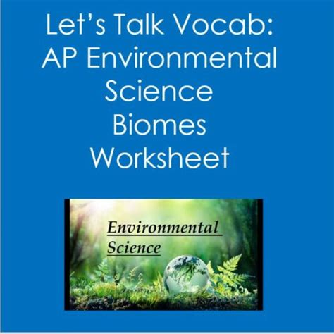 Ap Environmental Science Biomes Worksheet Classful Worksheets Library