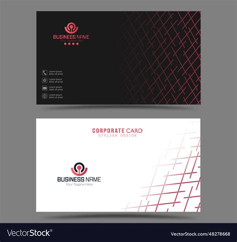 Business Card Double Sided Card Design Royalty Free Vector