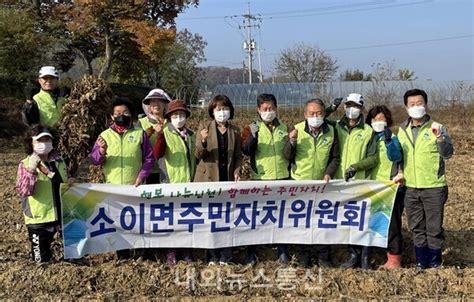 음성군 소이면 주민자치위원회 콩밭에 일손 보태기 Nbn 시사경제