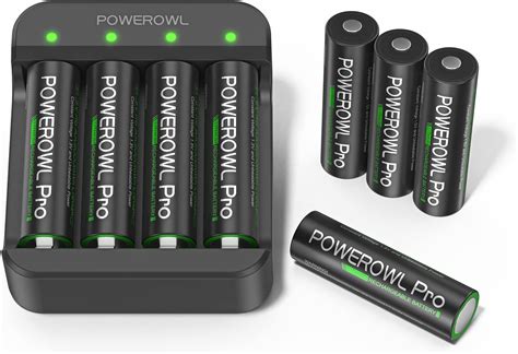 Amazon Powerowl High Capacity Goldtop Rechargeable Aa Batteries