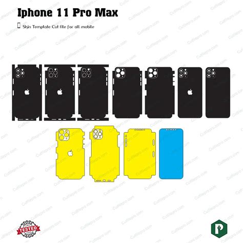 Apple Iphone Promax Cut File Template Vector