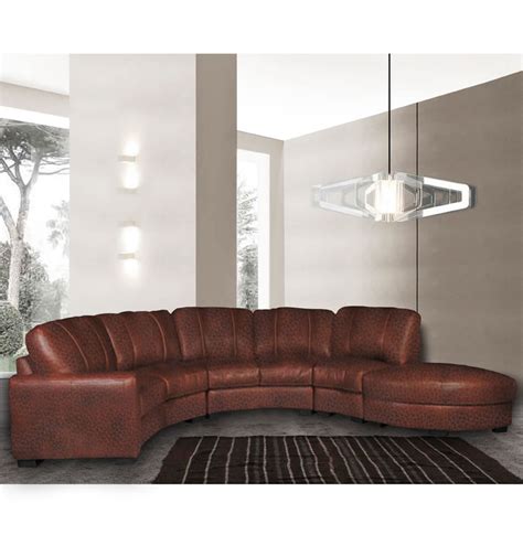 Curved Italian Leather Sectional Sofa Cabinets Matttroy