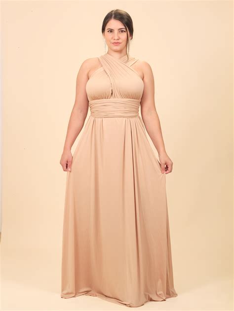 Vestido Multiformas Longo Infinity Dress Bege Nude Loja Lali