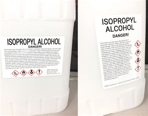 Ghs Label For Isopropyl Alcohol Pensandpieces