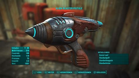 Fallout Alien Blaster Pistole Fundort Der Einzigartigen Waffe Im Video