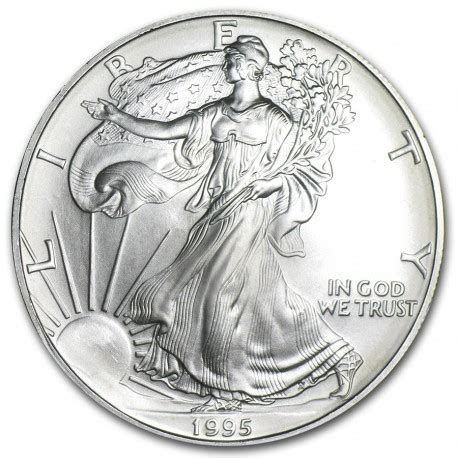 ESTADOS UNIDOS 1 DOLAR 1995 EAGLE LIBERTY MONEDA DE PLATA PURA SC 1