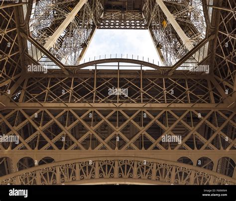 The Eiffel Tower View From Below Stock Photo Alamy