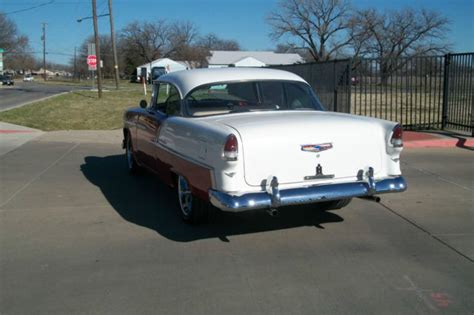 1955 Chevy Bel Air 2 Door Hardtop Nice Paintnice Interior Two Tone Red