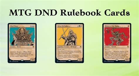 MTG DND Rulebook Cards: List of All 51 Alt Art Cards