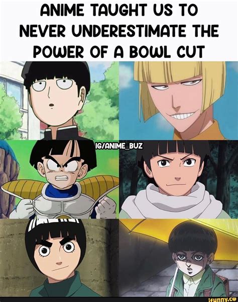 Hairstyle Anime Bowl Cut Bowl hairstyle with a deep part