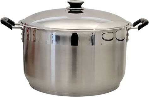 Stock Soup Pot 35 Quart Stainless Steel Heavy Bottom Brewing Bone Broth