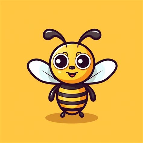 Premium Photo A Cartoon Bee With Big Eyes And A Smile On Its Face