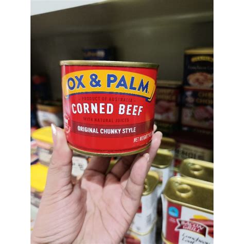 Ox And Palm Corned Beef Original Chunky Style Product Of Australia 200gms Shopee Philippines