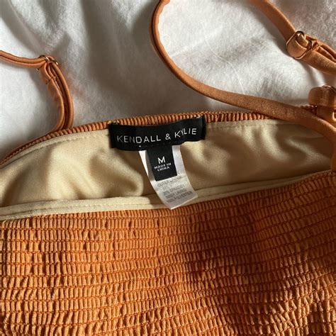 Kendall Kylie Women S Tan Bikini And Tankini Tops Depop