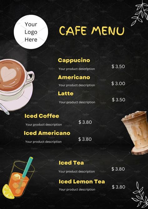 Cafe Menu Masterbundles