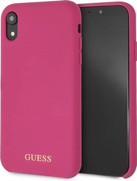 Guess Back Cover Roze Soft Touch Siliconen Iphone Xr Bol