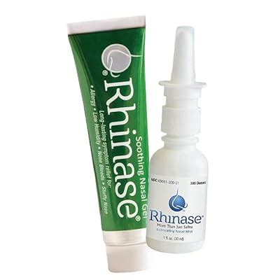 Rhinase Nasal Gel And Saline Nasal Spray Combo Pack For Dry Nose Sinus