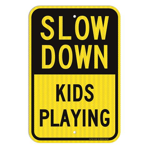 Buy Slow Down Kids Playing Signs, Slow Down Children Playing Sign, 18 x ...