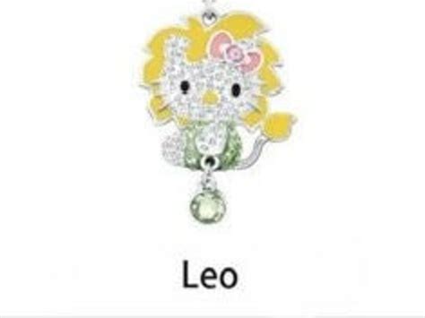 Hello Kitty Leo Zodiac Necklace Etsy