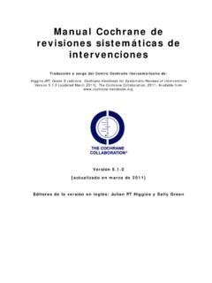 Manual Cochrane de revisiones sistemáticas de intervenciones manual