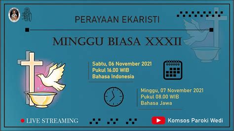 Perayaan Ekaristi Mingguan Sabtu November Wib Youtube