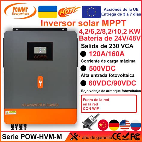 PowMr Inversor Solar H Brido De 4 2 KW 6 2 KW 8 2 KW 10